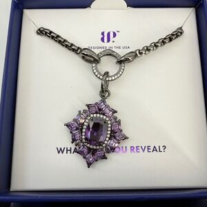 NEW‎ Bomb Party Sirens "Deep Sea Whisper" Amethyst CZ Hematite NK37055